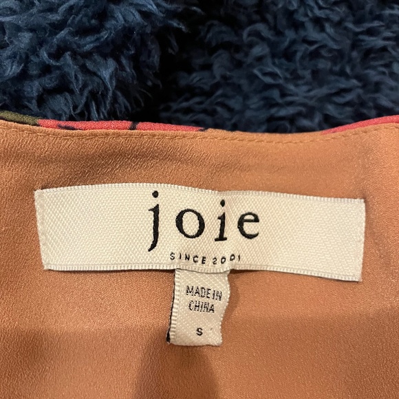 JOIE Womens Kaz Floral Silk Tie-Back Silk Midi Dress Size S Sandstorm - Picture 5 of 5